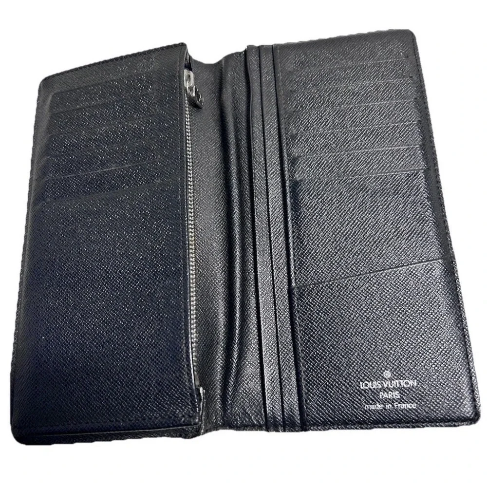 LOUIS VUITTON LV Vintage Brazza Long Bifold Wallet Damier Graphite Authentic